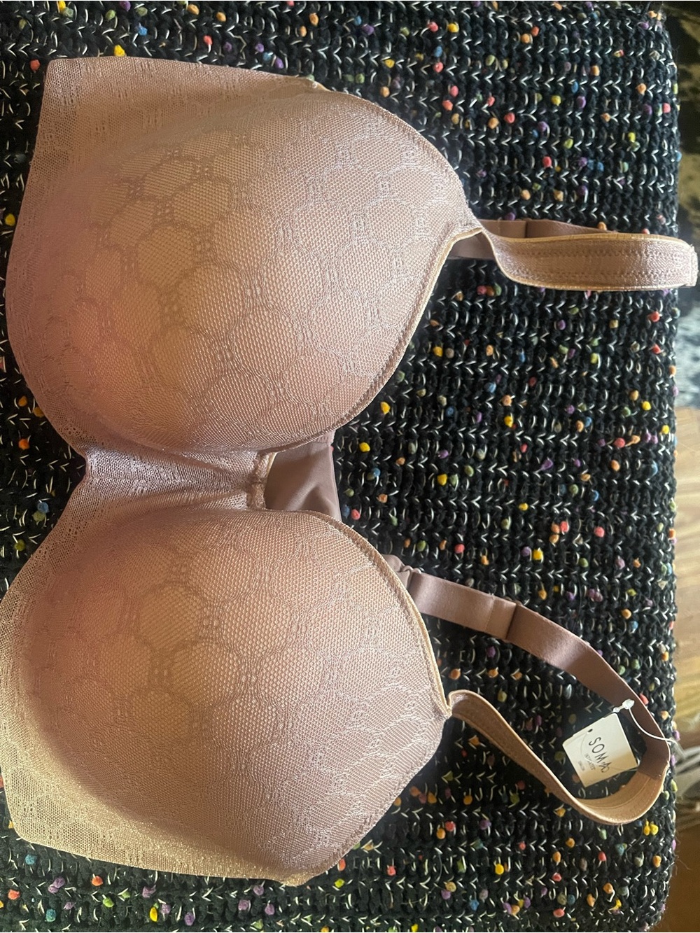 Soma Lace-Textured T-Shirt Bra in Dusty Pink